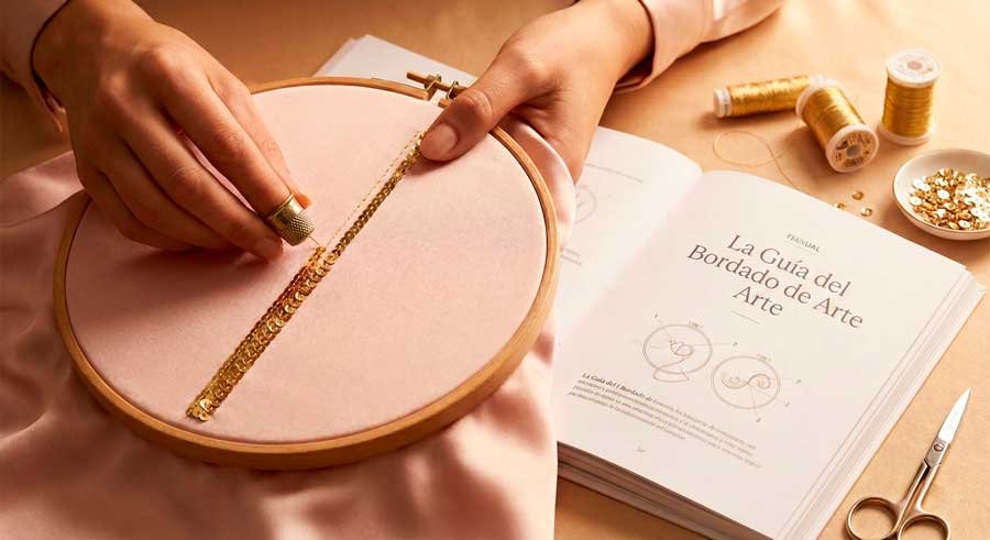 Manos trabajando con precisión sobre un diseño elegante