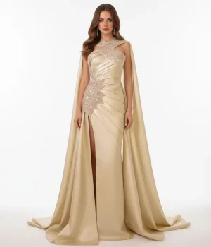 vestido bordado a mano para miss con lentejuelas