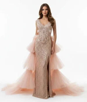 vestido bordado a mano para mises o reina de belleza m